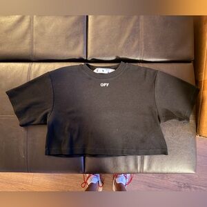 Off-White Black Crop Top